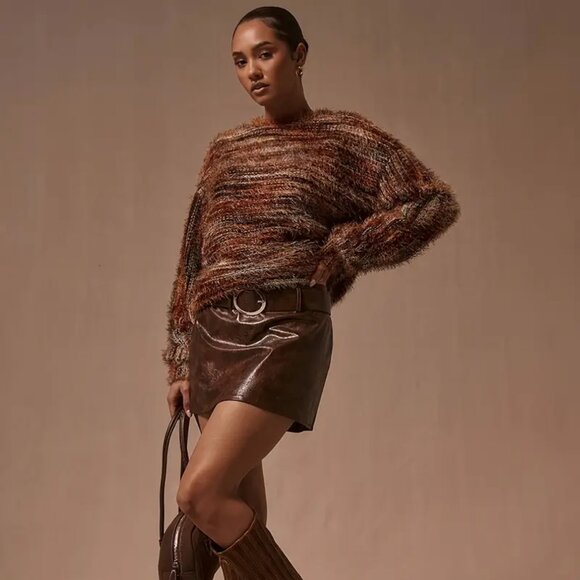 Mixed Brown Oversized Sweater - Picture 5 of 5